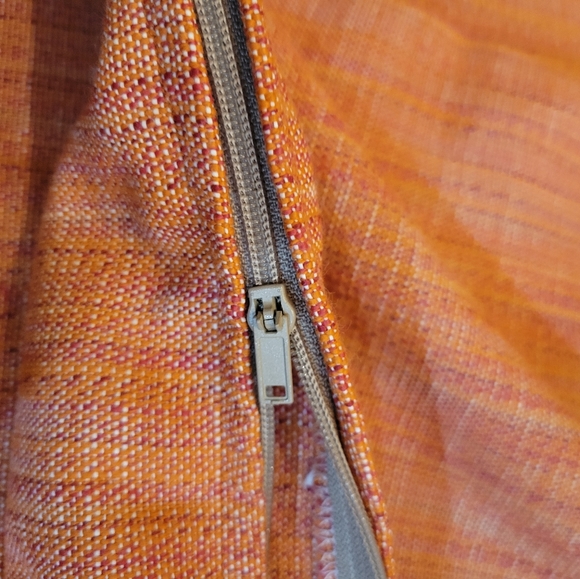 2 custom pillow covers- coral/orange 16x16 new - Picture 3 of 6